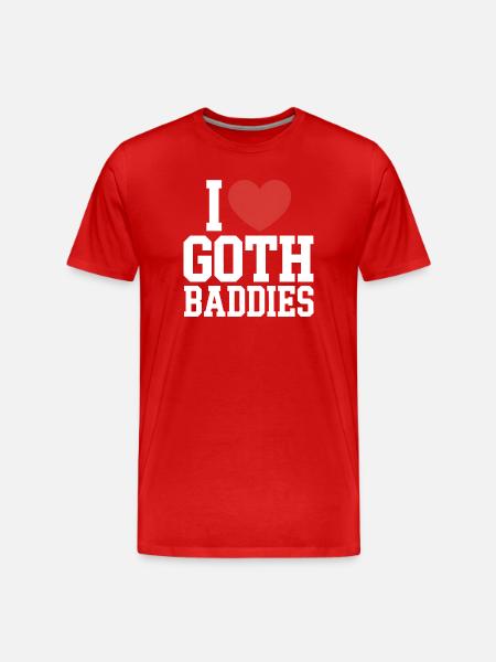 I Love Goth Baddies - Men's Premium Organic T-Shirt - red