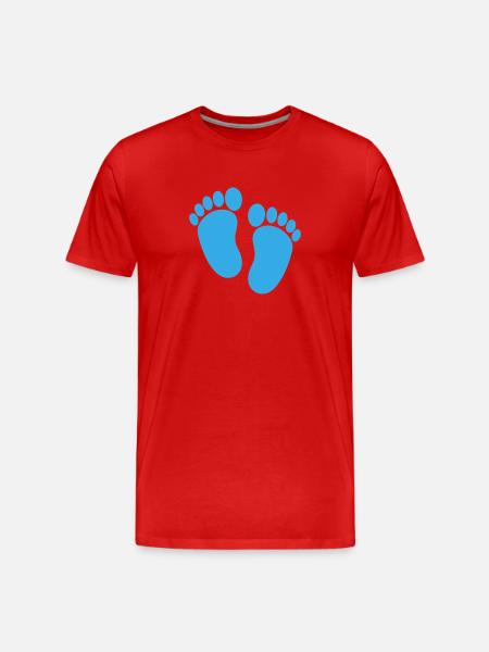 Pieds de bébé - T-shirt bio Premium Homme - rouge