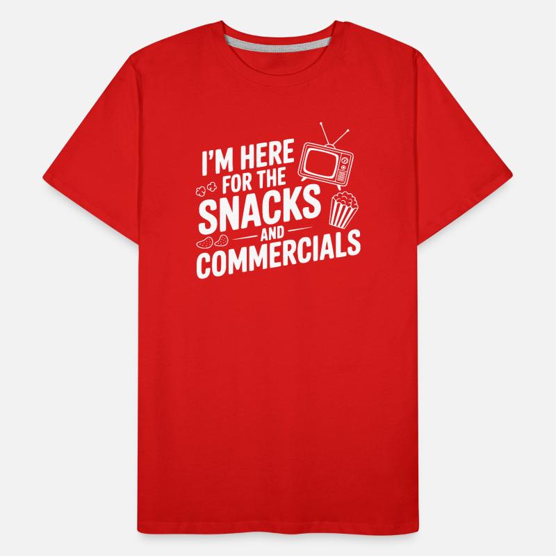 Je suis là pour les snacks et les publicités T-shirt bio Premium Homme
