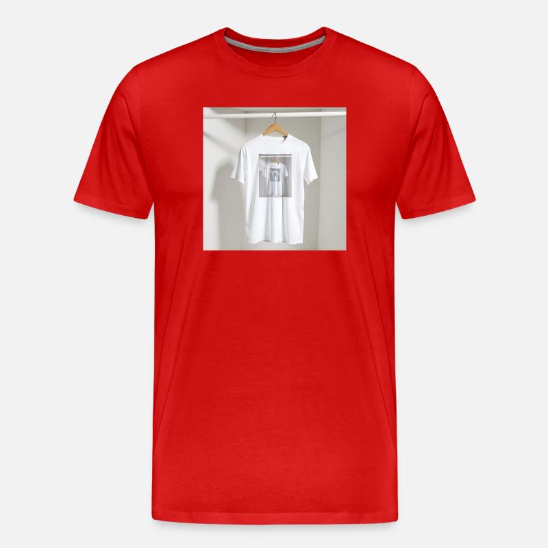 Gerahmtes Spiegel-T-Shirt - Männer Premium Bio T-Shirt - Rot