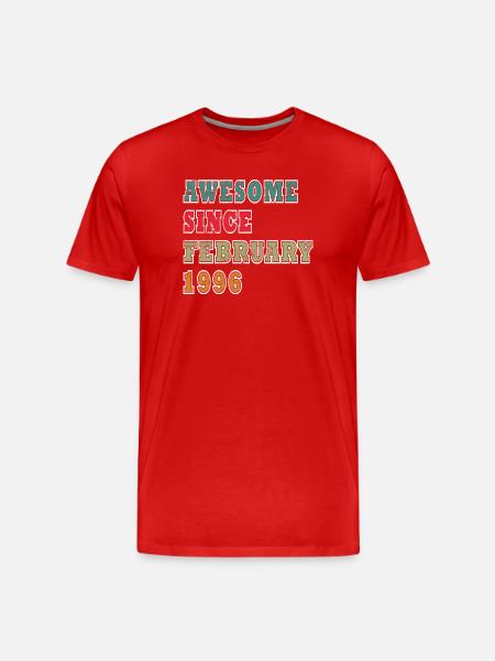 February 1996 Birthday Legend - Men's Premium Organic T-Shirt - red