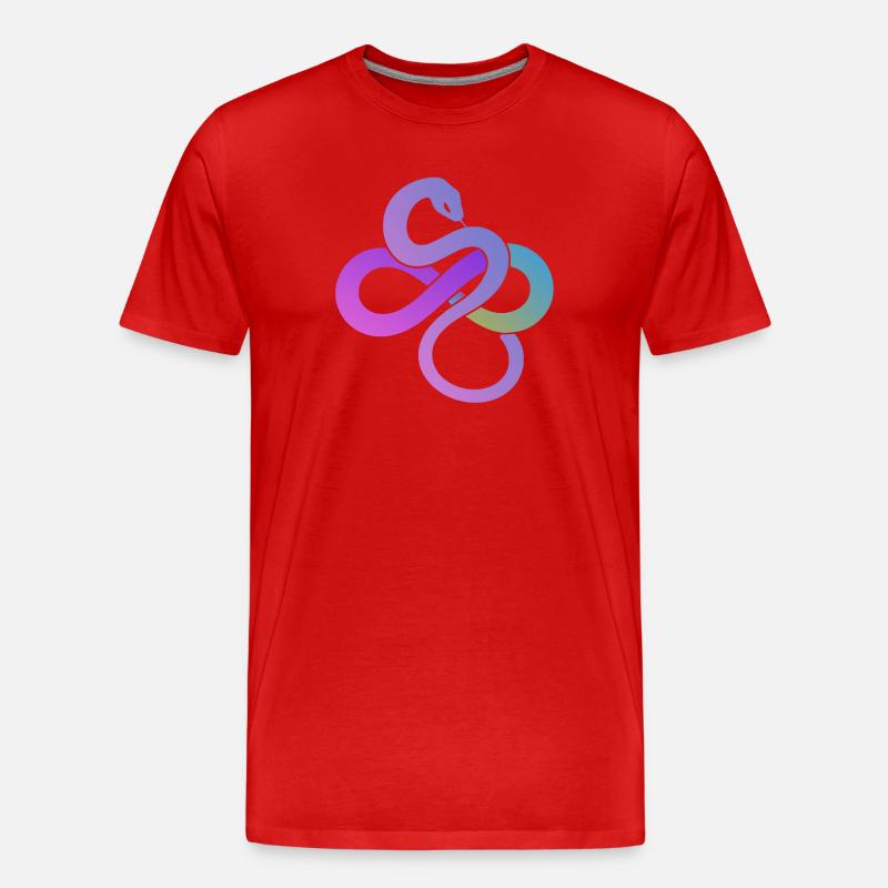 Bunte Unendlichkeitsschleife - Männer Premium Bio T-Shirt - Rot