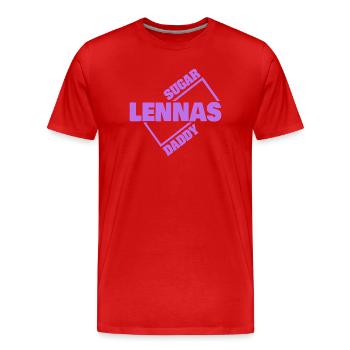 Lennas - T-shirt bio Premium Homme - rouge - Devant - Damien (186cm)