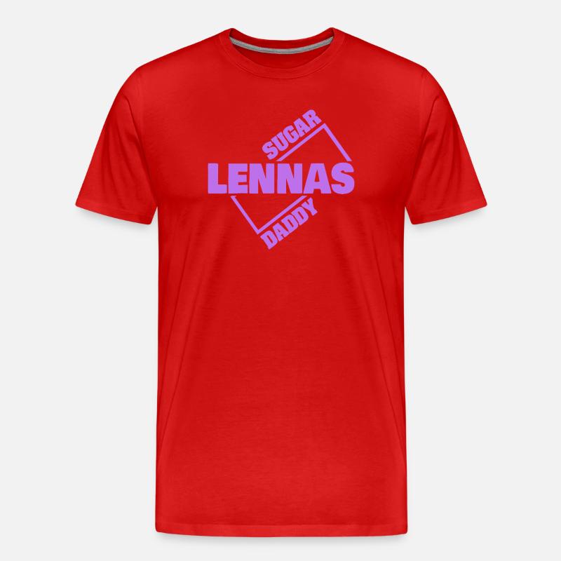 Lennas - Männer Premium Bio T-Shirt - Rot
