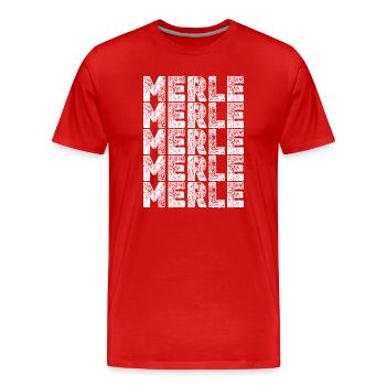 Hero Merle - T-shirt bio Premium Homme - rouge - Devant - Damien (186cm)