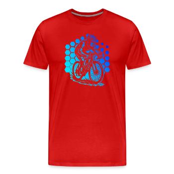 Motif de vélo de route avec une valeur de reconnaissance - T-shirt bio Premium Homme - rouge - Devant - Damien (186cm)