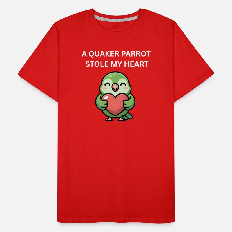 Perroquet quaker a volé mon cœur - Perruche moine mignonne T-shirt bio Premium Homme