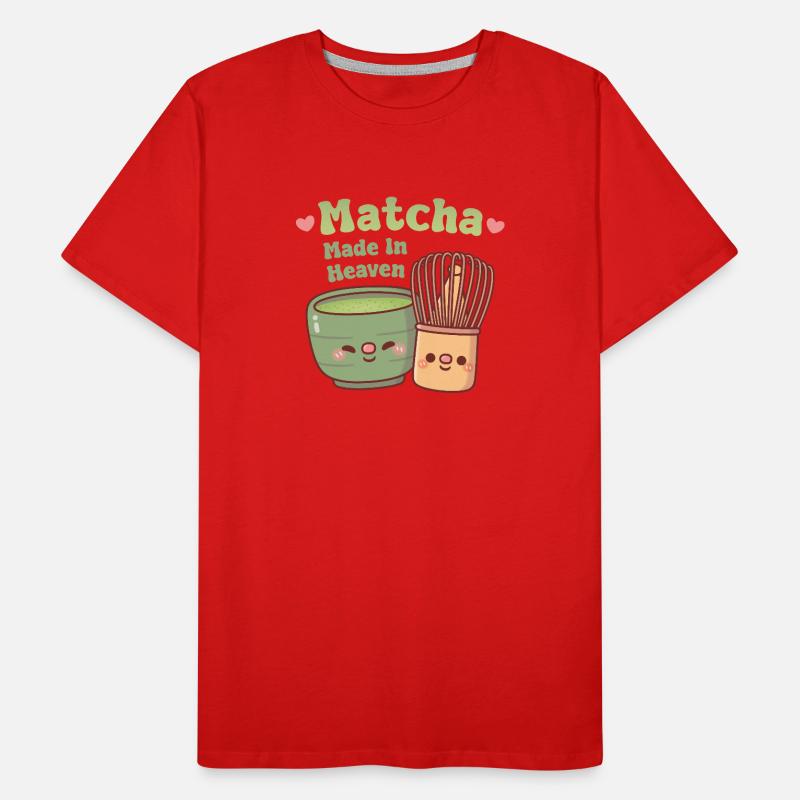 Matcha Matcha et Fouet Mignon, jeu de mots Made In Heaven T-shirt bio Premium Homme