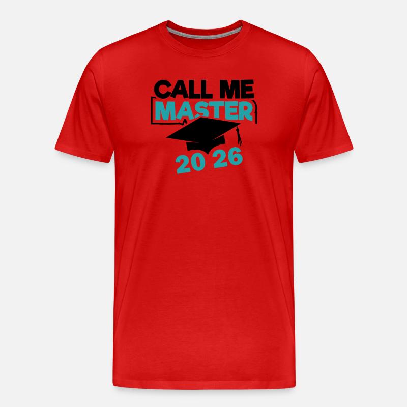Master 2026 Abschluss Promotion Sponsion - Männer Premium Bio T-Shirt - Rot