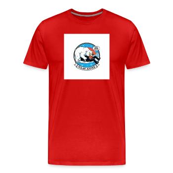 PolarJustice Cartoon - Men's Premium Organic T-Shirt - red - Front - Damien (186cm)