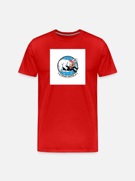PolarJustice Karikatur - Männer Premium Bio T-Shirt - Rot