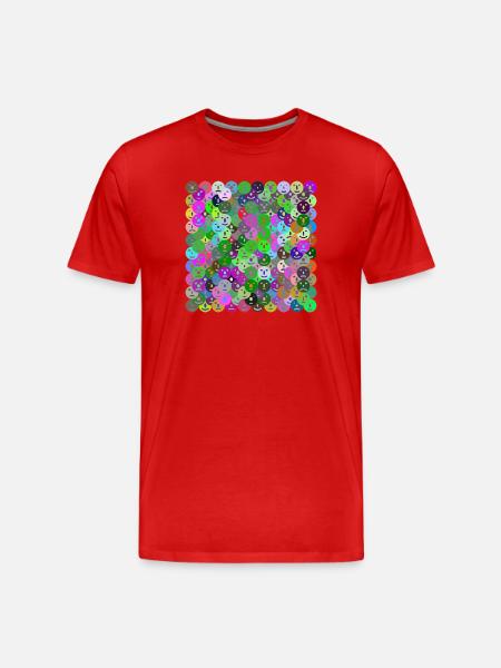 Faces Collage - Men's Premium Organic T-Shirt - red