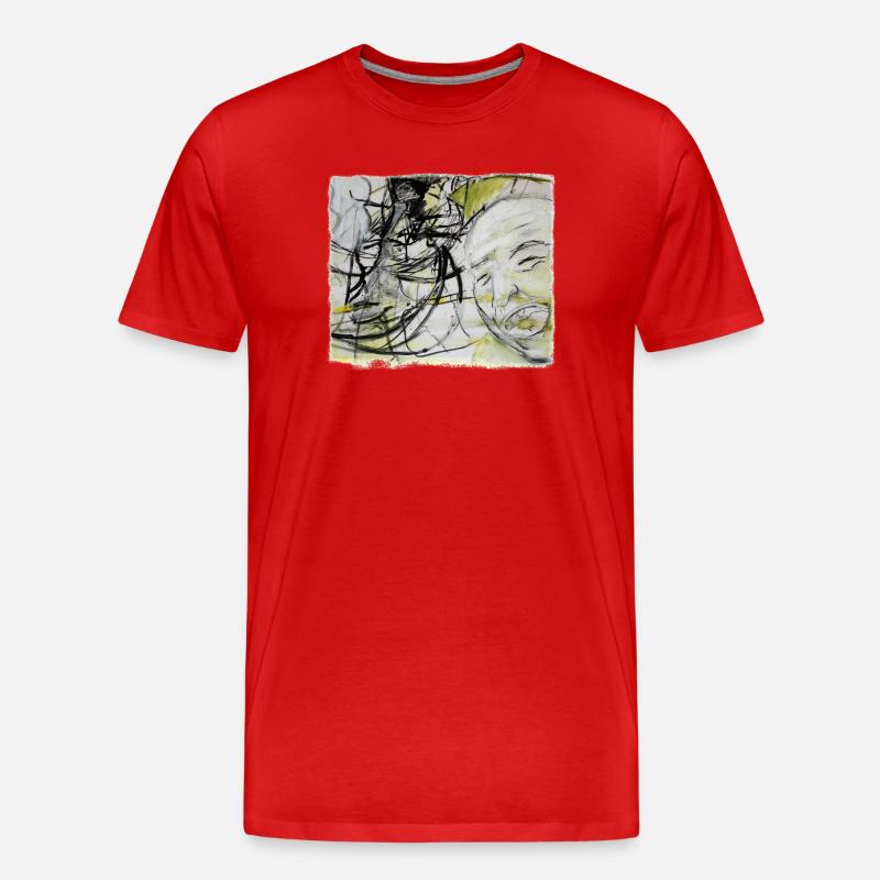 An old man remembers - Männer Premium Bio T-Shirt - Rot