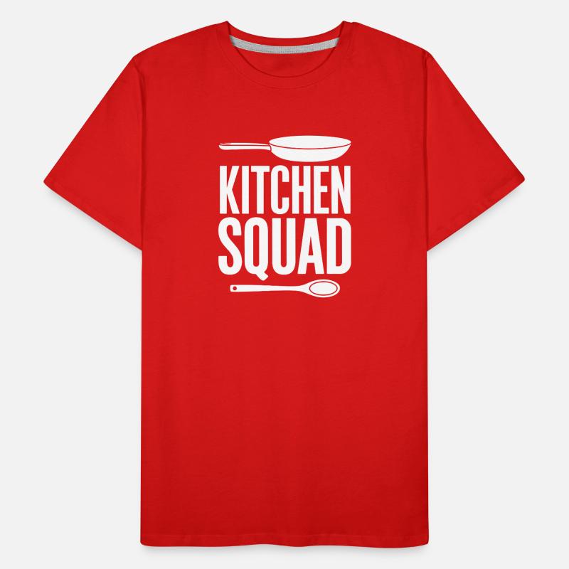 Kitchen Squad Cooking Team Kitchen Crew Amateur Chefs Men's Premium Organic T-Shirt