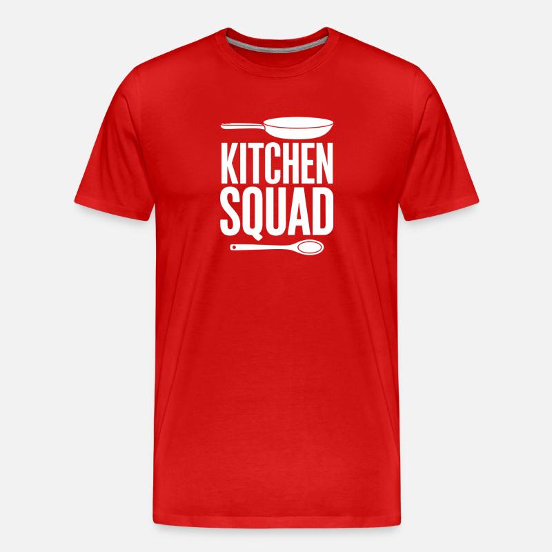  Kitchen Squad Kochteam Küchencrew Hobbyköche - Männer Premium Bio T-Shirt - Rot