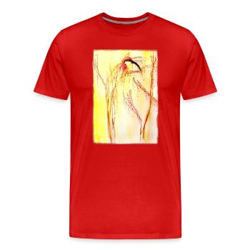 bee-eater - Men's Premium Organic T-Shirt - red - Front - Damien (186cm)