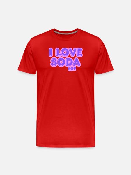 Ich liebe Limonade. - Männer Premium Bio T-Shirt - Rot