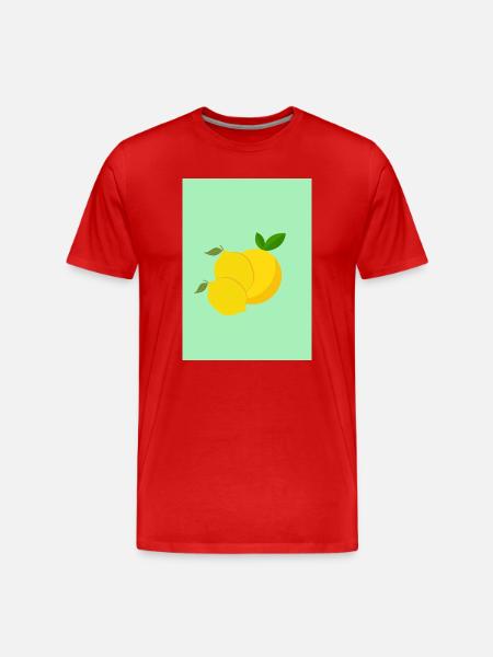 Lemons - Men's Premium Organic T-Shirt - red