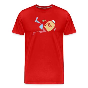 Happy Dado Multicolor - Männer Premium Bio T-Shirt - Rot - Vorne - Damien (186cm)