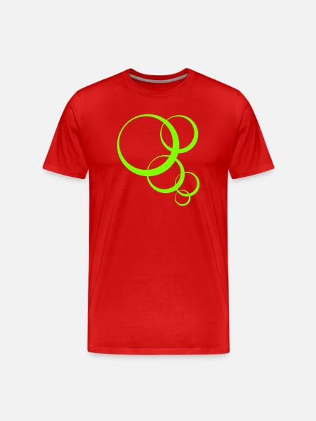 Bubbles - Men's Premium Organic T-Shirt - red