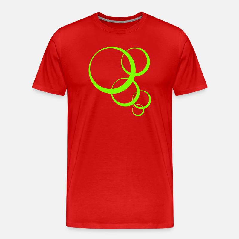 Bubbles - Männer Premium Bio T-Shirt - Rot