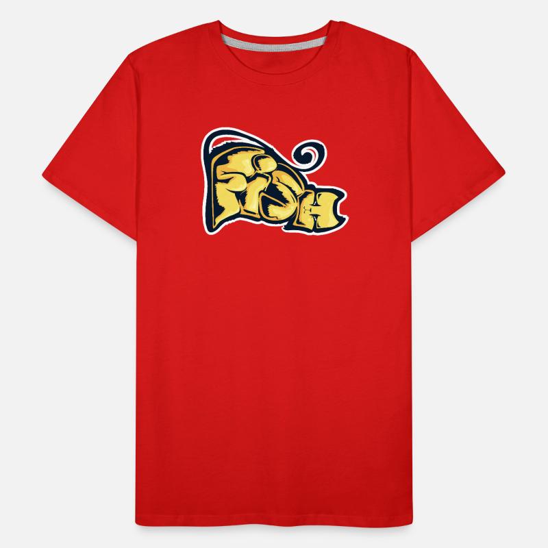 Fisch, ein gezogenes Wort Männer Premium Bio T-Shirt