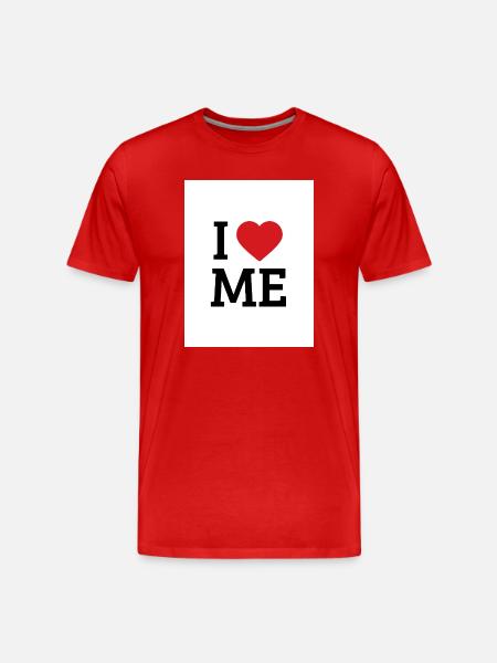 I Love Me Heart – Self-Love - Men's Premium Organic T-Shirt - red