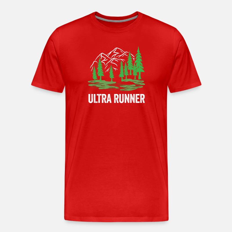 Ultra-Läufer - Männer Premium Bio T-Shirt - Rot
