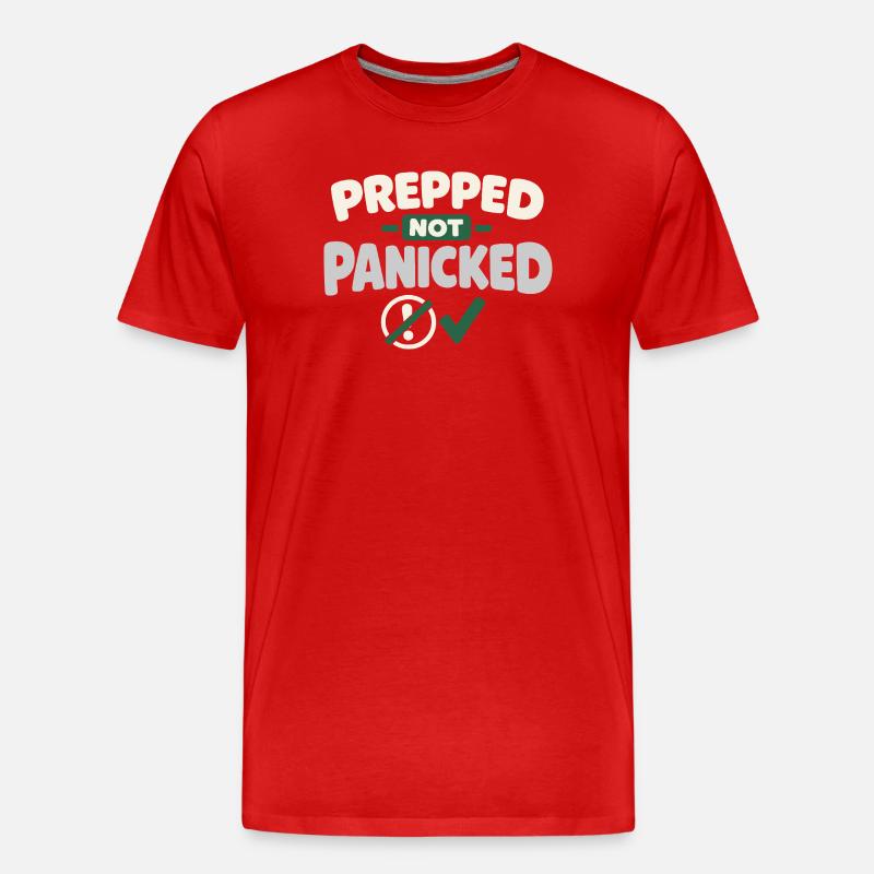 Ruhe Schlägt Panikbereitschaft, Lebensstil, - Männer Premium Bio T-Shirt - Rot