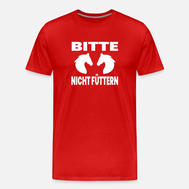 Pferde - Männer Premium Bio T-Shirt - Rot