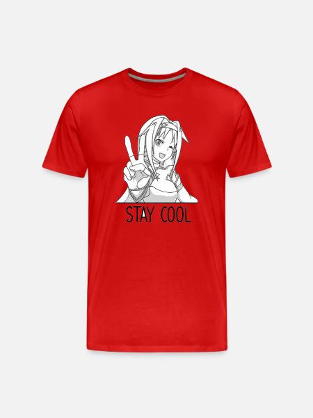 Vibe Anime Stay Cool - Men's Premium Organic T-Shirt - red