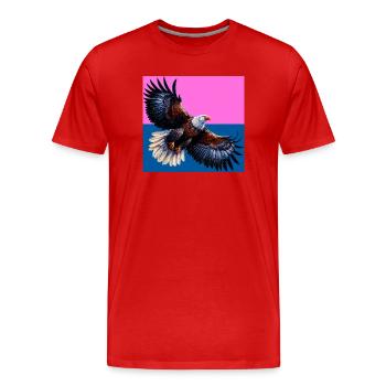 aigle - T-shirt bio Premium Homme - rouge - Devant - Damien (186cm)