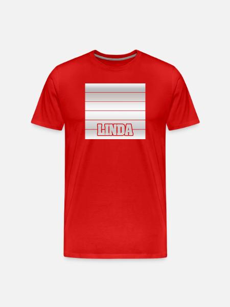 Linda - Männer Premium Bio T-Shirt - Rot