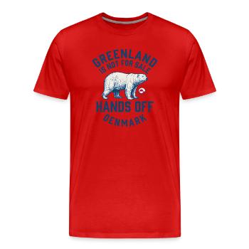 Le Groenland n’est pas à vendre Design des ours polaires - T-shirt bio Premium Homme - rouge - Devant - Damien (186cm)