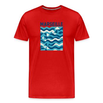 Marseille 13 Phokäische Stadt - Männer Premium Bio T-Shirt - Rot - Vorne - Damien (186cm)
