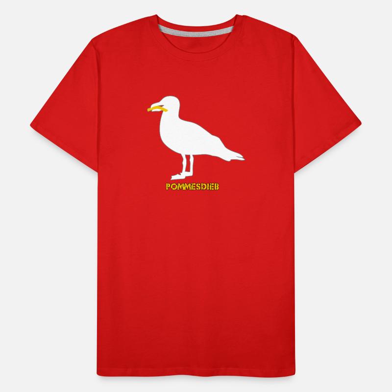 Frites Mouette Voleuse - Blanc T-shirt bio Premium Homme