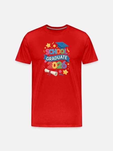 2026 Graduation Class Events - Men's Premium Organic T-Shirt - red