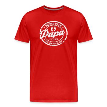 Promoted to Dad 2026 – Best Dad of All - Men's Premium Organic T-Shirt - red - Front - Damien (186cm)