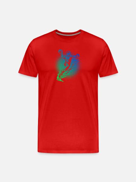 Pure handball focus for men - Men's Premium Organic T-Shirt - red