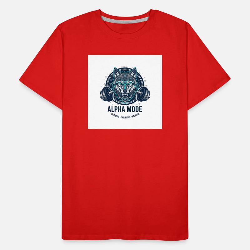 ALPHA_MODE_WOLF Men's Premium Organic T-Shirt