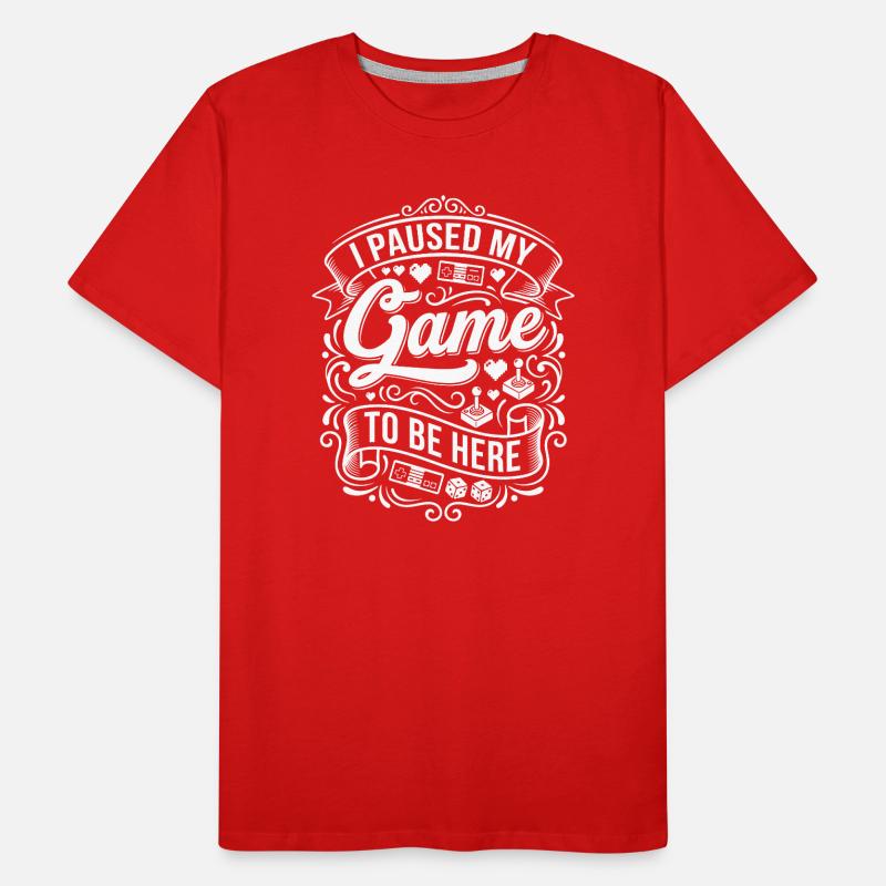 I pause my game Men's Premium Organic T-Shirt