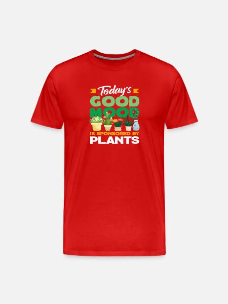 Plant Lover Succulent - Men's Premium Organic T-Shirt - red