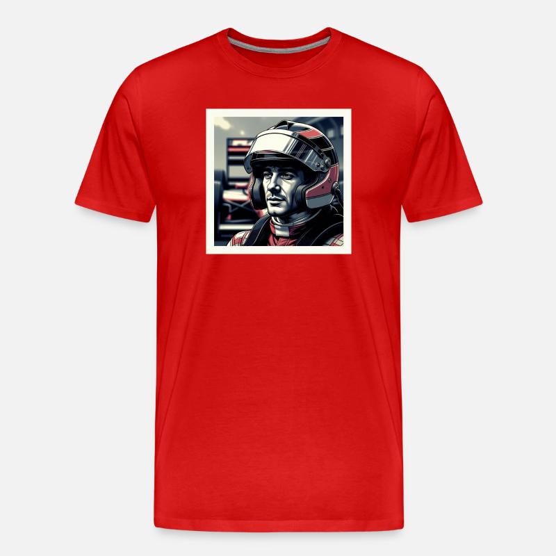 Formula Senna - Männer Premium Bio T-Shirt - Rot