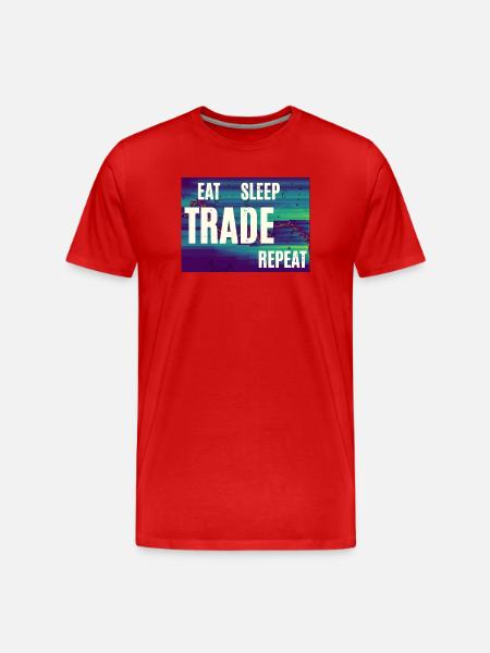 Eat Sleep Trade Repeat - Men's Premium Organic T-Shirt - red