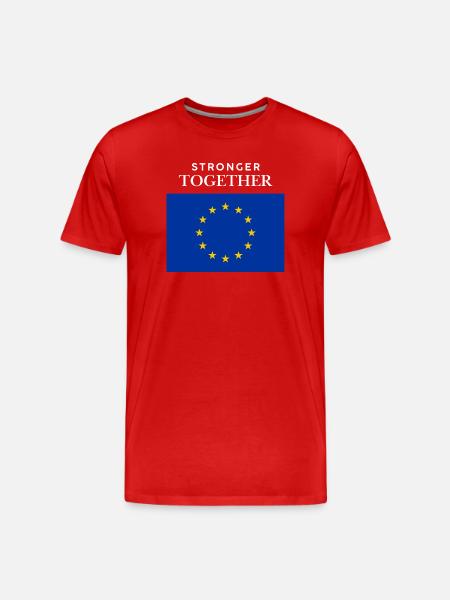 Strong together EU flag - Men's Premium Organic T-Shirt - red