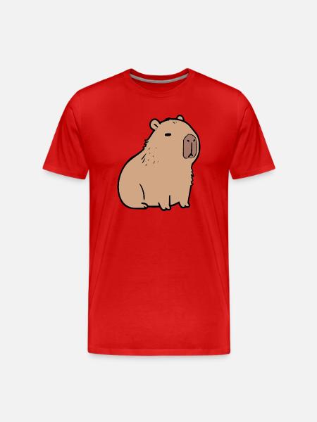 Capybara Wasserschwein - Men's Premium Organic T-Shirt - red