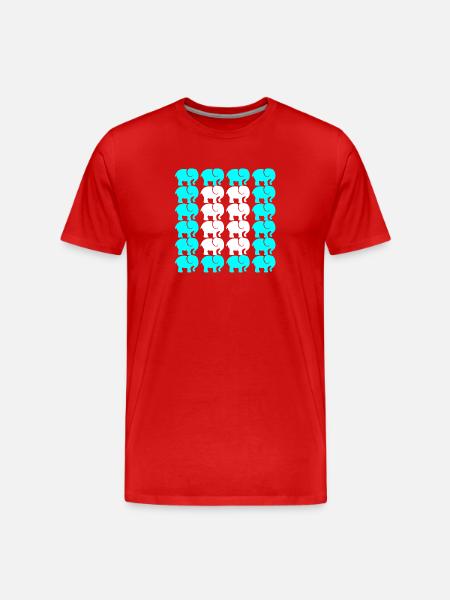 Éléphant - T-shirt bio Premium Homme - rouge
