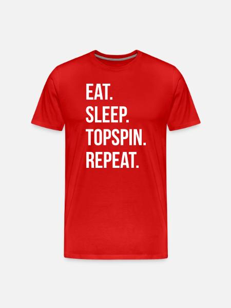 Eat Sleep Topspin Repeat - Men's Premium Organic T-Shirt - red