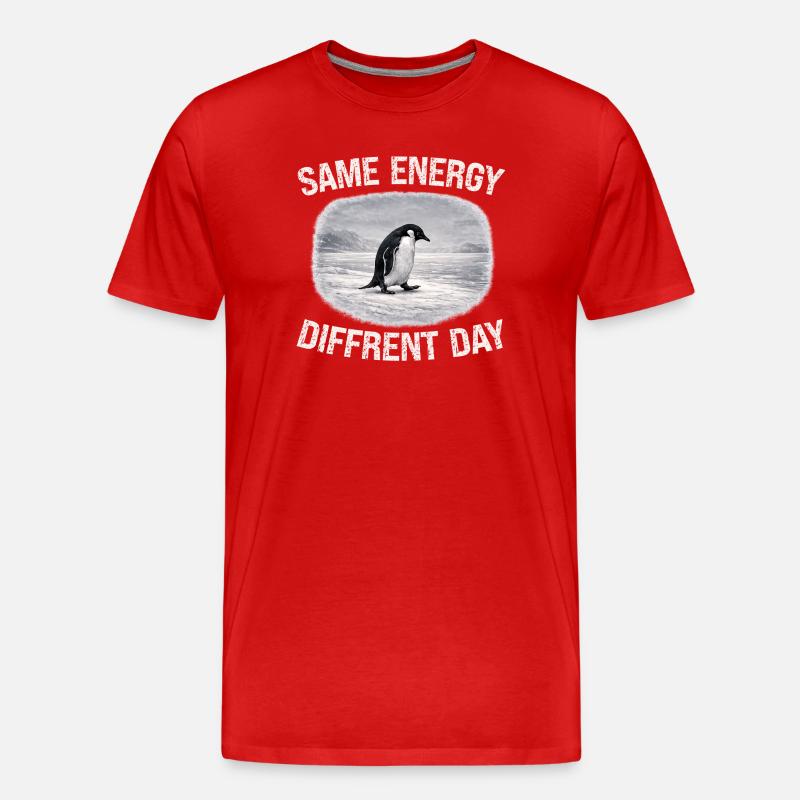 Same Energy Diffrent Day - Men's Premium Organic T-Shirt - red