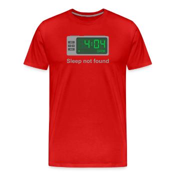Erreur 404 - Sommeil non trouvé - T-shirt bio Premium Homme - rouge - Devant - Damien (186cm)